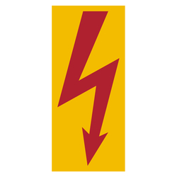 Warnschild "VDE 0105 C Blitzpfeil" Aufkleber