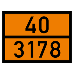 Warntafel 40 3178, orange, 400 x 300 mm in verschiedenen Materialien