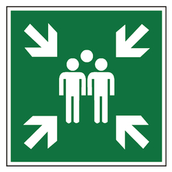 Rettungszeichen Sammelstelle DIN EN ISO 7010 E007