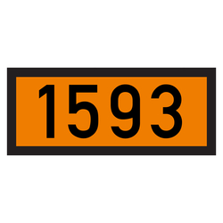 Warntafel 1593, orange, Folie, 300 x 120 mm, Einzeletikett