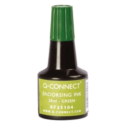Q-Connect Stempelfarbe - ohne &Ouml;l, gr&uuml;n