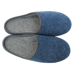 Filzpantoffeln blau mit Filzsohle