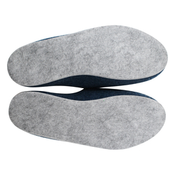Filzpantoffeln blau mit Filzsohle