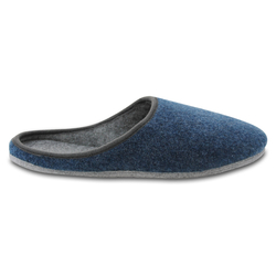 Filzpantoffeln blau mit Filzsohle