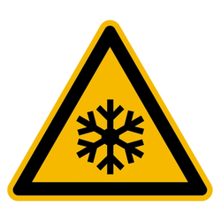 Warnzeichen Warnung vor niedriger Temperatur/Frost DIN EN ISO 7010 W010