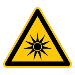 Warnzeichen Warnung vor optischer Strahlung DIN EN ISO 7010 W027