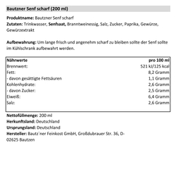 3er Pack Bautzner Senf scharf im Becher (3 x 200 ml)
