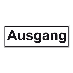 Türhinweisschild "Ausgang" 3er Pack Aufkleber Folie selbstklebend 297 x 100 mm