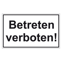 Türhinweisschild "Betreten verboten!" 3er Pack Folie selbstklebend 250 x 150 mm