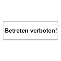 Türhinweisschild "Betreten verboten!" 3er Pack Folie selbstklebend 297 x 100 mm