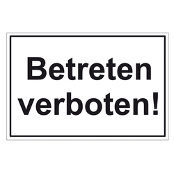 Türhinweisschild "Betreten verboten!" 3er Pack Folie selbstklebend 300 x 200 mm
