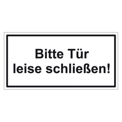 Bitte Tür leise schließen! 3er Pack Folie 200 x 100 mm, 3,93
