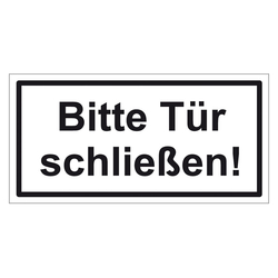Türhinweisschild "Bitte Tür schließen!" 3er Pack Folie selbstklebend 200 x 100 mm