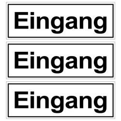 Türhinweisschild "Eingang" 3er Pack Folie selbstklebend 297 x 100 mm