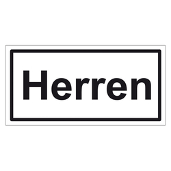 Türhinweisschild "Herren" 3er Pack Folie selbstklebend 100 x 50 mm