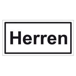 Türhinweisschild "Herren" 3er Pack Folie selbstklebend 200 x 100 mm
