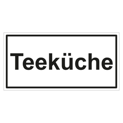 Türhinweisschild "Teeküche" 3er Pack Folie selbstklebend 200 x 100 mm