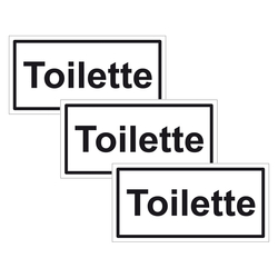 Türhinweisschild "Toilette" 3er Pack Folie selbstklebend