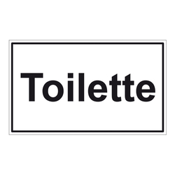 Türhinweisschild "Toilette" 3er Pack Folie selbstklebend 250 x 150 mm