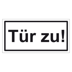 Türhinweisschild "Tür zu!" 3er Pack Folie selbstklebend 100 x 50 mm