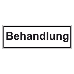 Türhinweisschild "Behandlung" 3er Pack Folie selbstklebend