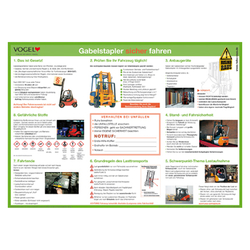 Plakat Gabelstapler sicher fahren
