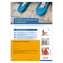 10er Pack Mitarbeiteranweisungen Handhubwagen