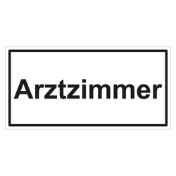 Türhinweisschild "Arztzimmer" 3er Pack Folie selbstklebend 200 x 100 mm