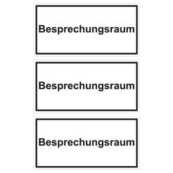 Türhinweisschild "Besprechungsraum" 3er Pack Folie selbstklebend