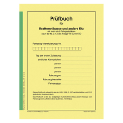 Prüfbuch für Kraftomnibusse und andere Kfz DIN A5