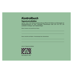 Kontrollbuch mit 30 Tageskontrollblättern