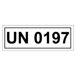 Gefahrzettel mit UN 0197