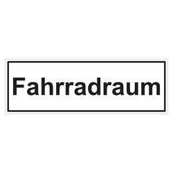 Türhinweisschild "Fahrradraum" 3er Pack Folie sk 297 x 100 mm
