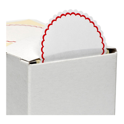 Siegelsterne selbstklebend Ø 53 mm weiß / rot Pack á 600 Stück