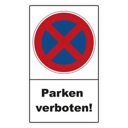 P3 Aufkleber-alle Größen & Material Parken verboten-jederzeit-Schild 