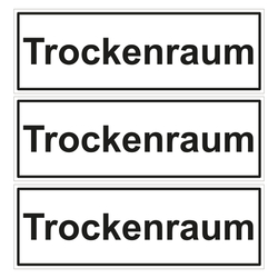 Türhinweisschild "Trockenraum" 3er Pack Folie selbstklebend 297 x 100 mm