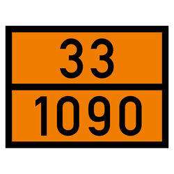Warntafel 33 1090, orange, 400 x 300 mm in verschiedenen Materialien