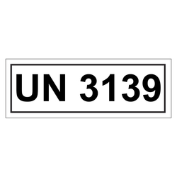 Gefahrzettel mit UN 3139