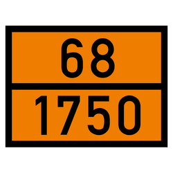 Warntafel 68 1750, orange, 400 x 300 mm in verschiedenen Materialien