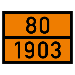 Warntafel 80 1903, orange, 400 x 300 mm in verschiedenen Materialien