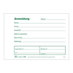 RNK Verlag Besucher-Anmeldung - Block, 50 Blatt, DIN A6 quer