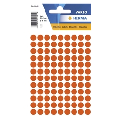 Herma 1842 Vielzwecketiketten rot Ø 8 mm rund Papier matt 540 St.