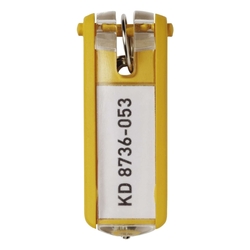 Durable Schlüsselanhänger KEY CLIP - gelb - Beutel mit 6 Stück