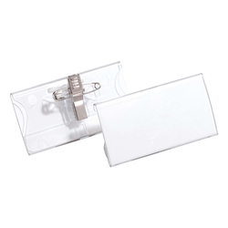 Durable Namensschild mit Kombiklemme, 75 x 40 mm, 25 Stück