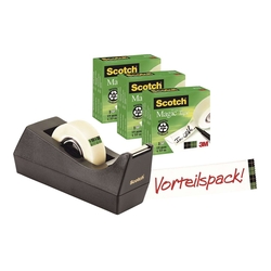 Scotch® Tischabroller - inkl. 3 Rollen Magic(TM)Tape 810, schwarz