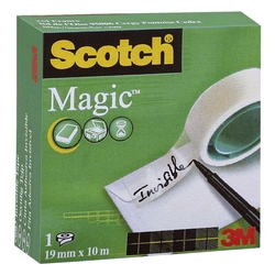 Scotch® Klebeband Magic 810, Zellulose Acetat, unsichtbar, beschriftbar, 10 m x 19 mm