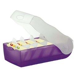 HAN Karteibox CROCO, DIN A8, für 500 Karten, incl. 5 Stützplatten, lila-transluzent