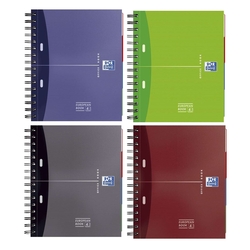 Oxford Office European Book - A4+, 5mm kariert, 120 Blatt, sortiert