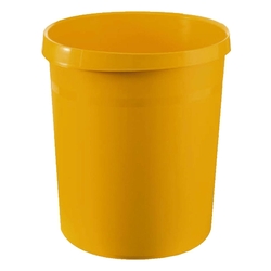 HAN Papierkorb GRIP, 18 Liter, rund, 2 Griffmulden, extra stabil, gelb