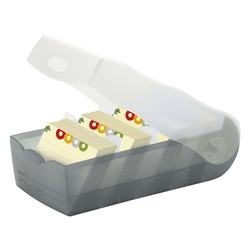 HAN Karteibox CROCO, DIN A7, für 900 Karten, incl. 5 Stützplatten, grau-transluzent